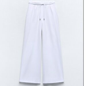 Zara heavy cotton wide leg pants